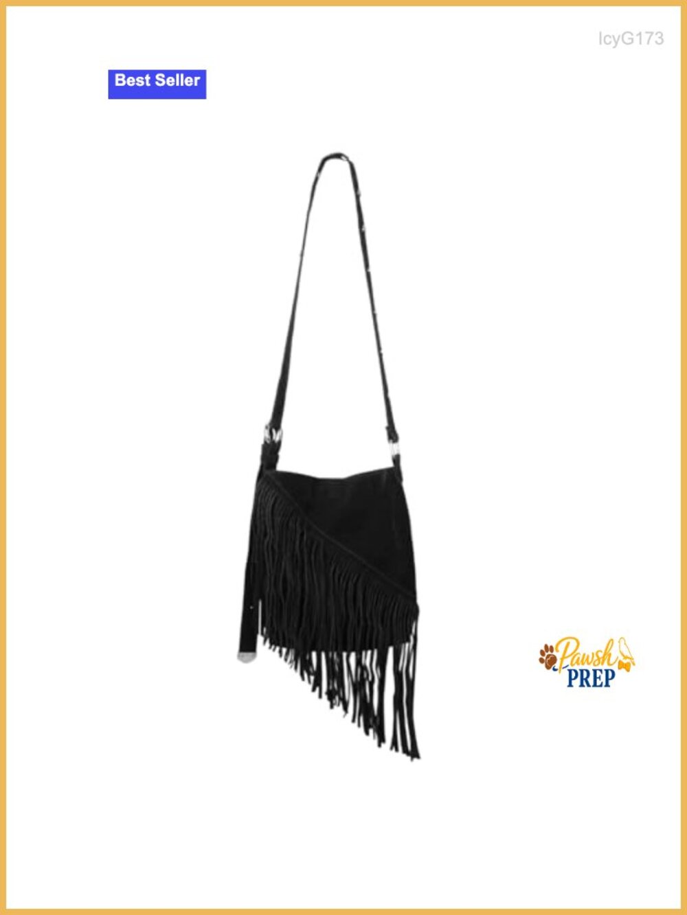 Women Suede Fringe Crossbody Bag Hippie Western Shoulder Handbag Adjustable